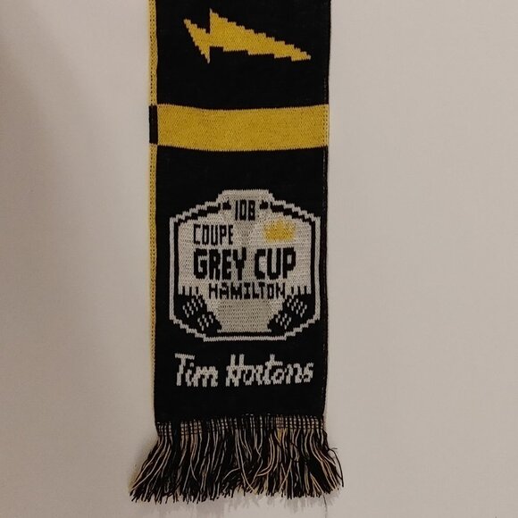 TIM HORTONS HAMILTON Grey Cup Field Scarf Knit Scarf Tassel Scarf - Picture 3 of 10